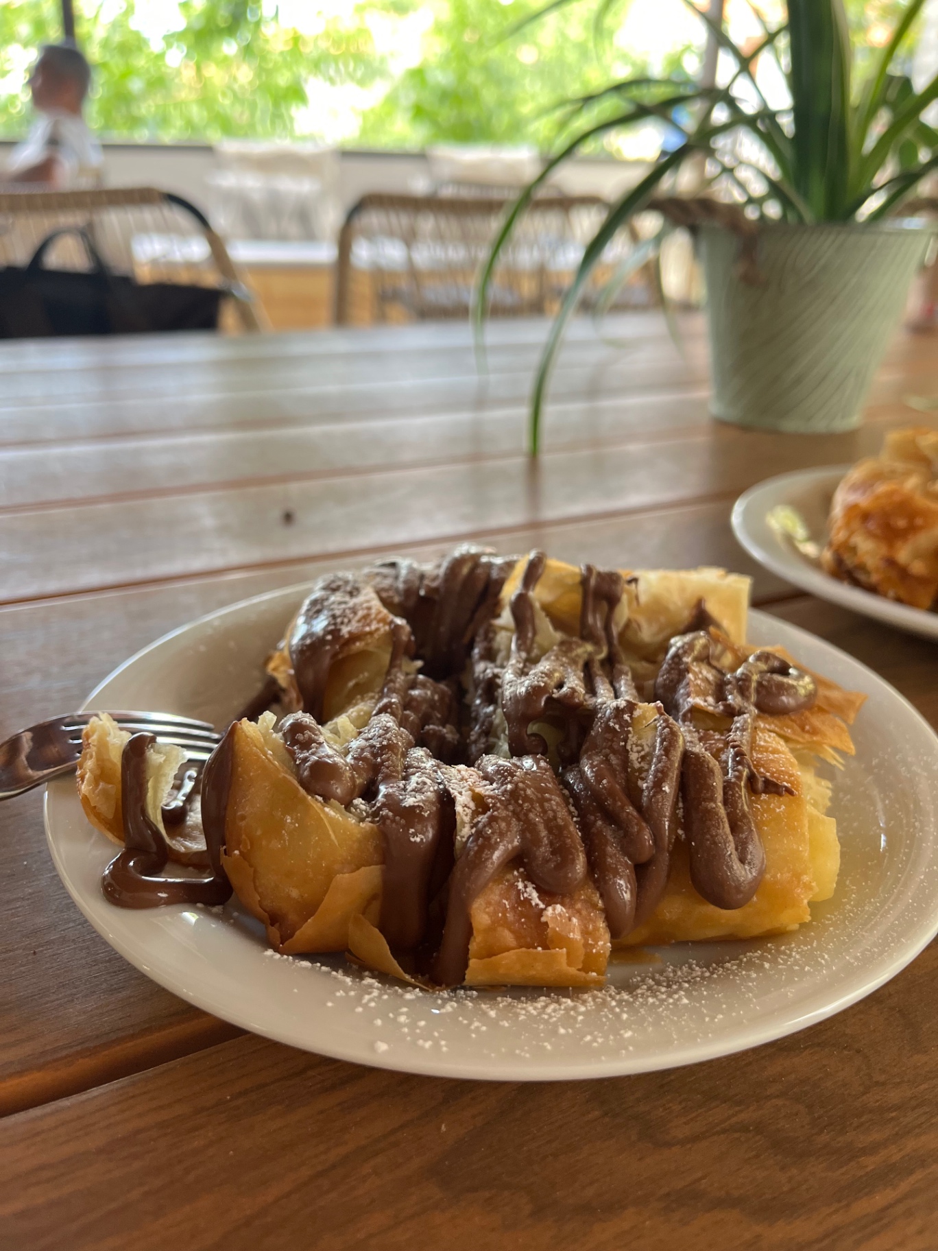 Bougatsa with chocolate